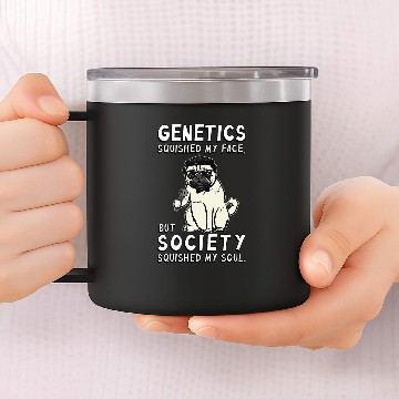 Discover Profound Pug Baseball Tees 14oz Stainless Steel Tumblers