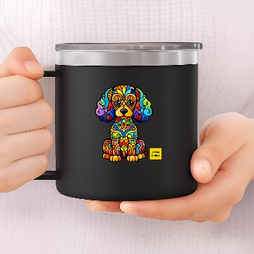 Discover Pretty Poodle Baseball Tees 14oz Stainless Steel Tumblers