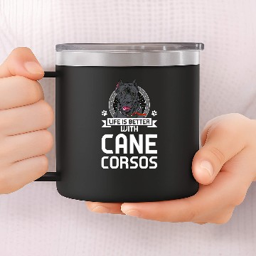 Discover Life is better with Cane Corsos Cane Corso Baseball Tees 14oz Stainless Steel Tumblers