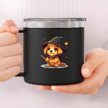 Discover Magical Wizard Golden Retriever Baseball Tees 14oz Stainless Steel Tumblers