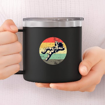 Discover Retro Floating Astronaut Space Baseball Tees 14oz Stainless Steel Tumblers