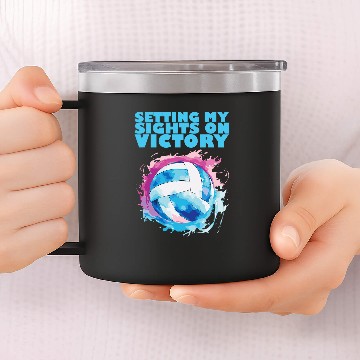 Discover Volleyball Player Coachs Training Game Beach Volleyball 1 Baseball Tees 14oz Stainless Steel Tumblers