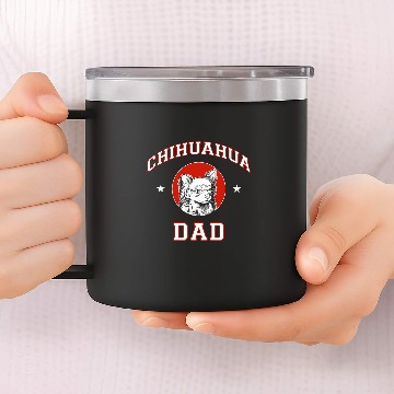 Discover Long Haired Chihuahua Dad Dog Father Baseball Tees 14oz Stainless Steel Tumblers