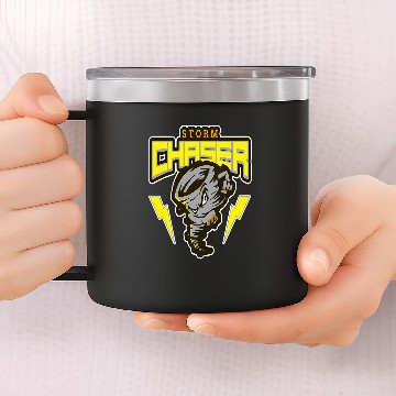 Discover STORM CHASER Weather Lightning Tornado Hurricane Watcher 14oz Stainless Steel Tumblers