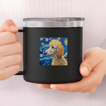 Discover Poodle Dog Van Gogh Style Starry Night 2 14oz Stainless Steel Tumblers