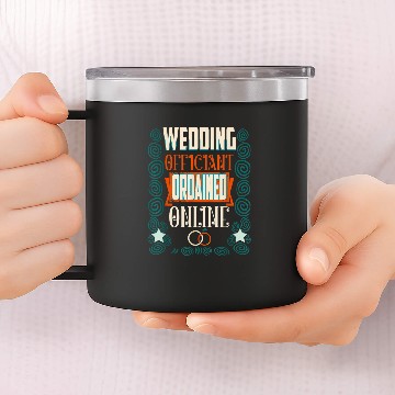 Discover Wedding Officiant Instructs Internet Ordained Minister Gift Baseball Tees 14oz Stainless Steel Tumblers