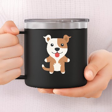Discover Hugging Dogs AMERICAN PIT BULL TERRIER 14oz Stainless Steel Tumblers