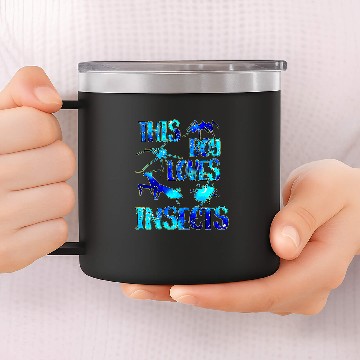 Discover this boy loves insects Insect Lover Entomologist Space Theme 14oz Stainless Steel Tumblers