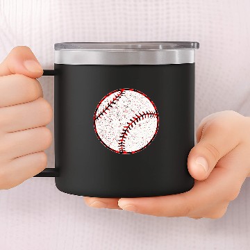 Discover Red plaid Distressed Baseball Softball buffalo matching Baseball Tees 14oz Stainless Steel Tumblers