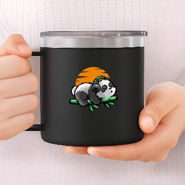 Discover Peaceful Panda Baseball Tees 14oz Stainless Steel Tumblers