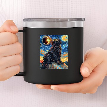 Discover Total Solar Eclipse Landseer Newfoundland Dog 1 14oz Stainless Steel Tumblers