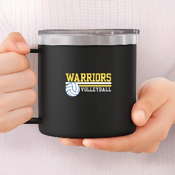 Discover Warriors Volleyball Line 14oz Stainless Steel Tumblers