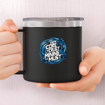 Discover Underground Mining Gold Miner Digger Coal Mining Baseball Tees 14oz Stainless Steel Tumblers