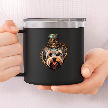 Discover Victorian Steampunk Yorkshire Terrier 14oz Stainless Steel Tumblers