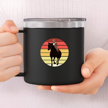 Discover Retro Indigenous Horse Riding Native Pride Native American Baseball Tees 14oz Stainless Steel Tumblers