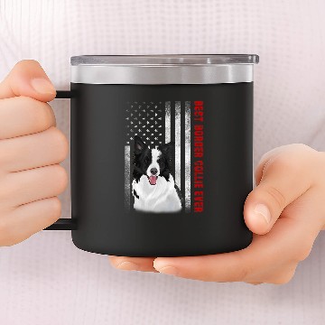 Discover vintages bests Border Collie Ever American Flag Gift 14oz Stainless Steel Tumblers