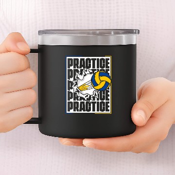 Discover Practice Player Coachs Team Trainer Volleyball 14oz Stainless Steel Tumblers