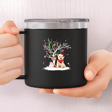 Discover Westie Winter Snow Tree Dog Christmas Winter Zip 14oz Stainless Steel Tumblers