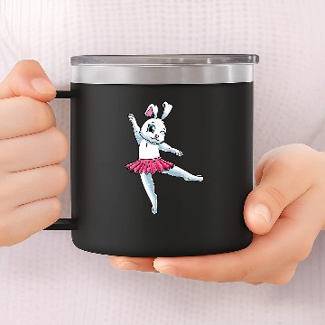 Discover Rabbit Ballet Dance Ballerina Bunny Dancing Danseuse 14oz Stainless Steel Tumblers