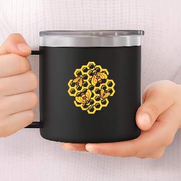 Discover VXLS Bee Bees Beekeeping Beehives 14oz Stainless Steel Tumblers