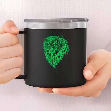 Discover Wise Owl Native American Style Art 14oz Stainless Steel Tumblers