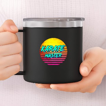 Discover 1980s Retro Karate Master 14oz Stainless Steel Tumblers