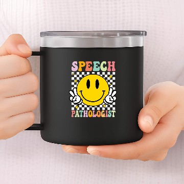Discover Groovy Speech Pathologist Speech Language Therapy SLP Baseball Tees 14oz Stainless Steel Tumblers