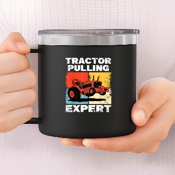Discover Tractor Pulling Expert Farmer Racing Baseball Tees 14oz Stainless Steel Tumblers