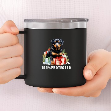 Discover ROTTWEILER BOSS 100 Protected Rottweiler Fun 7 14oz Stainless Steel Tumblers