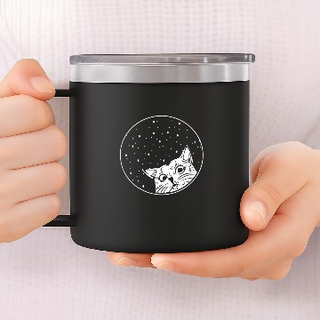 Discover Eclipse Cat Astronomer Or Scientist Baseball Tees 14oz Stainless Steel Tumblers