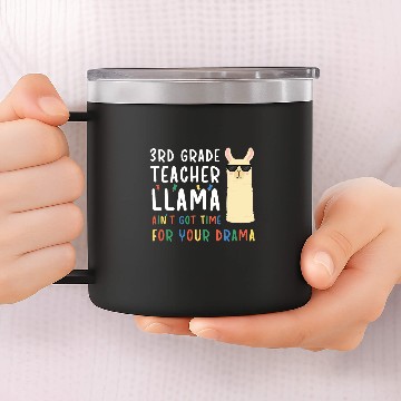 Discover 3rd Grade Teacher Llama Third Grade Teacher Baseball Tees 14oz Stainless Steel Tumblers