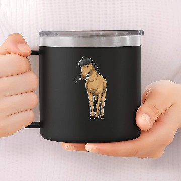 Discover Horse Painter Paint brush 14oz Stainless Steel Tumblers