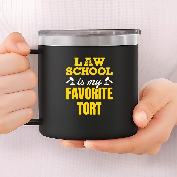 Discover Funny Law School Student Tort Men Women Baseball Tees 14oz Stainless Steel Tumblers