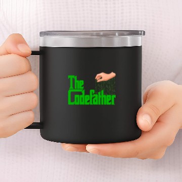 Discover The Codefather Design Programming Computer Science Baseball Tees 14oz Stainless Steel Tumblers