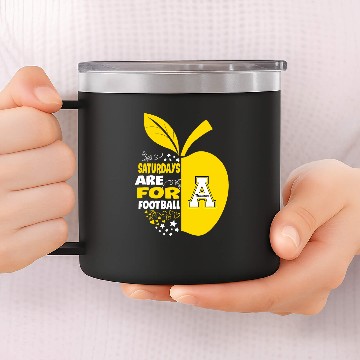 Discover Appalachian State Mountaineers Teacher Apple Saturdays Baseball Tees 14oz Stainless Steel Tumblers