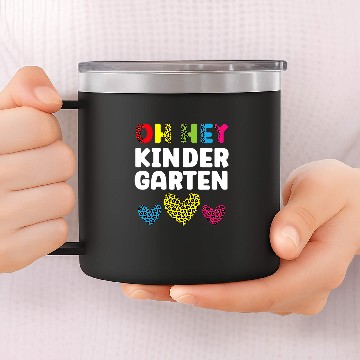 Discover Kindergarten Back to School Kinder Student Teacher Baseball Tees 14oz Stainless Steel Tumblers