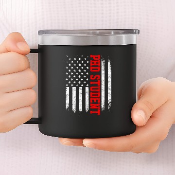 Discover PhD Student Dissertation Doctorate Graduation 50 14oz Stainless Steel Tumblers
