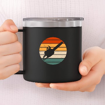 Discover Retro Chainsaw Design Woodcutter Forest Worker Forestry 14oz Stainless Steel Tumblers