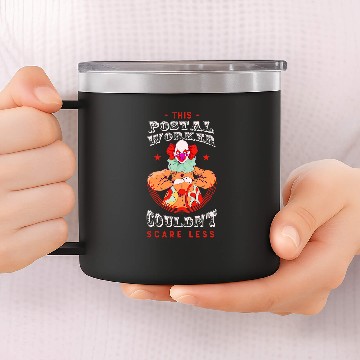 Discover This Postal Worker Couldnt Scare Less Halloween Mailman 14oz Stainless Steel Tumblers