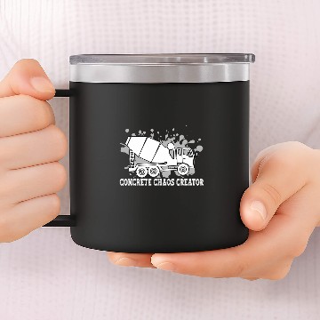 Discover Construction Batching Chaos Concrete Mixer Truck Driver 14oz Stainless Steel Tumblers