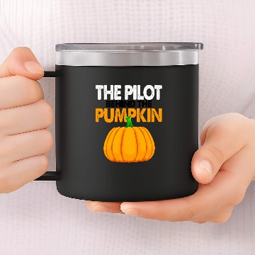 Discover The Pilot Behind The Pumpkin Men Funny Baseball Tees 14oz Stainless Steel Tumblers