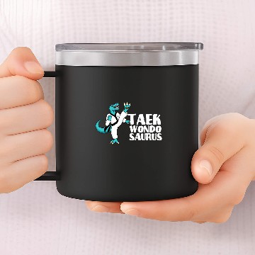 Discover Dino Taekwondosaurus Gifts 14oz Stainless Steel Tumblers