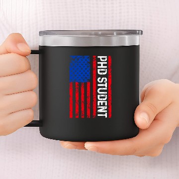 Discover PhD Student Dissertation Doctorate Graduation 63 14oz Stainless Steel Tumblers