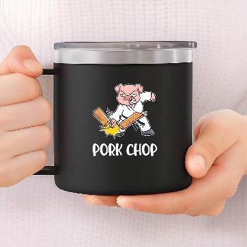 Discover Karate Pork Chop 14oz Stainless Steel Tumblers