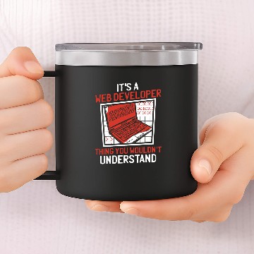 Discover Funny Web Developer Programmer Websites Coder Web Dev 14oz Stainless Steel Tumblers
