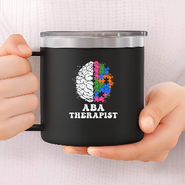 Discover ABA Therapist Applied Behavior Analysis Neurodiversity 1 14oz Stainless Steel Tumblers