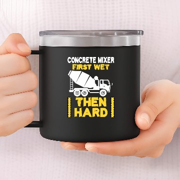 Discover Construction Site Construction Worker Concrete Mixer Baseball Tees 14oz Stainless Steel Tumblers