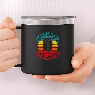 Discover Control the Mail Control Information Postal Worker Baseball Tees 14oz Stainless Steel Tumblers