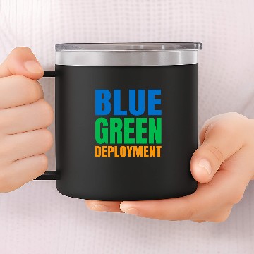 Discover Blue Green Deployment DevOps Engineer Developer Programmer Zip 14oz Stainless Steel Tumblers