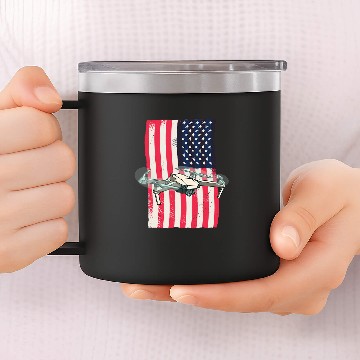 Discover Drone American Flag Drone Pilot Zip 14oz Stainless Steel Tumblers
